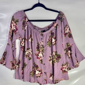 Floral Purple Women's Top